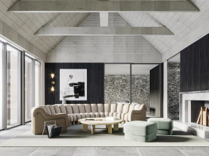 modern living room 3D Model