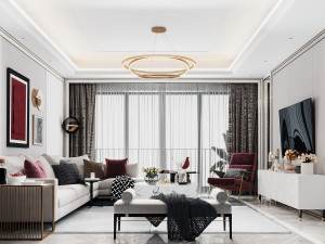 modern living room 3D मॉडल