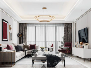 modern living room 3D Model
