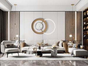 modern living room 3D Model