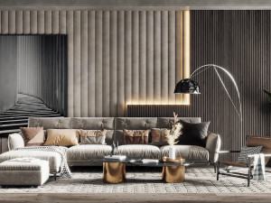 modern living room Modelo 3D
