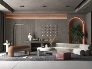 modern living room 3D Model