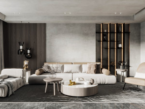 modern living room 3D Model