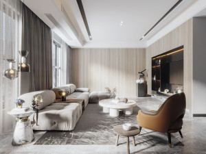 modern living room 3D Model