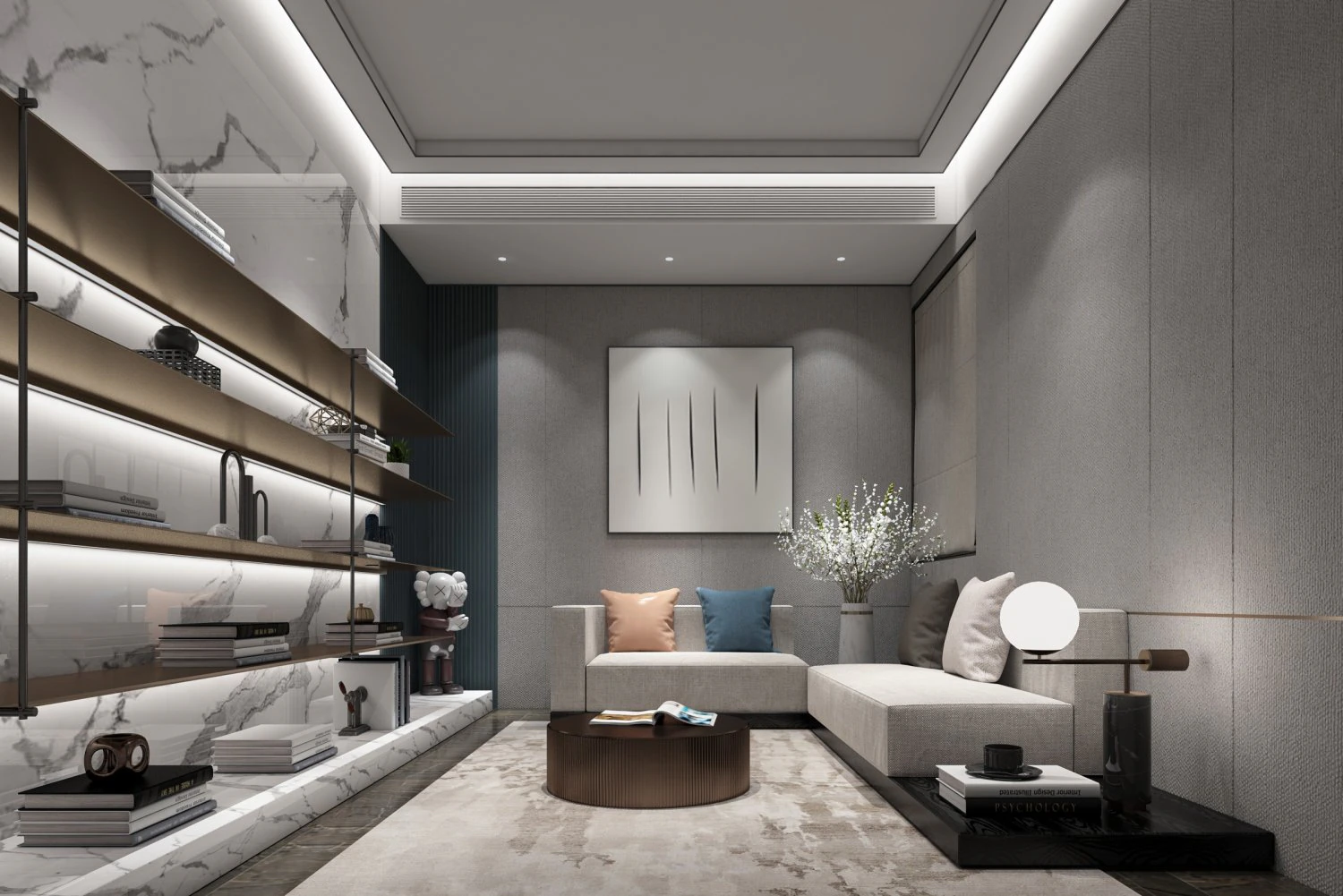 modern living room 3D Model .c4d .max .obj .3ds .fbx .stl .blend 