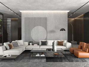 modern living room 3D Model