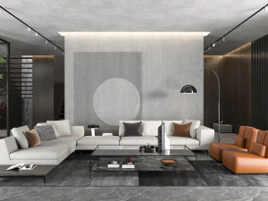 モダンなリビングルーム 3Dモデル