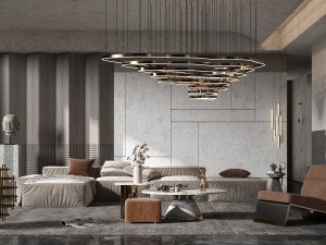 modern living room 3D मॉडल