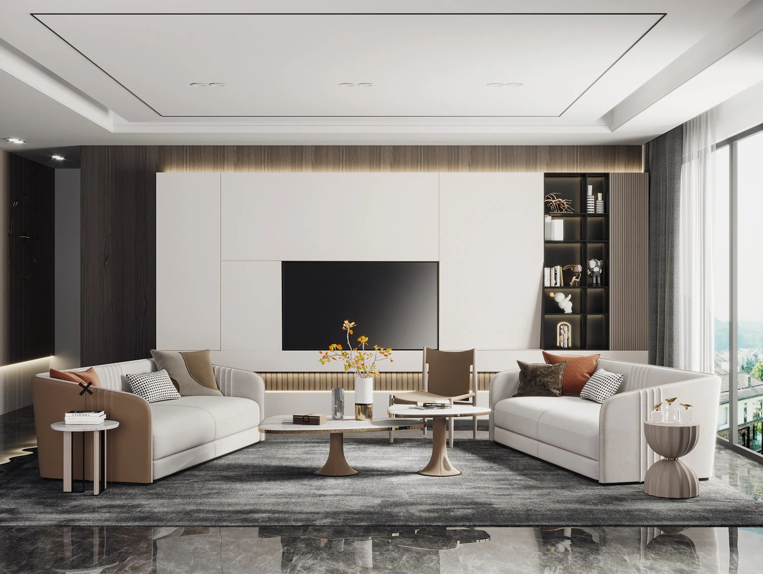 modern living room 3D Model .c4d .max .obj .3ds .fbx .stl .blend