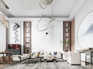 モダンなリビングルーム 3Dモデル