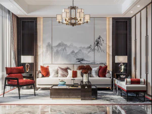 сучасна вітальня 3D Модель