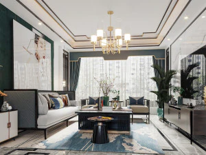 sala de estar moderna Modelo 3D