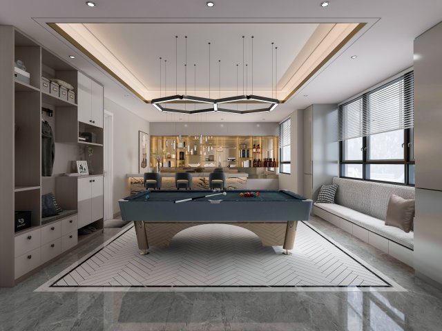 modern basement Modelo 3D .c4d .max .obj .3ds .fbx .stl .blend 