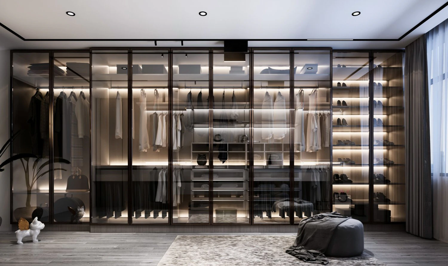 modern semi open cloakroom 3D Model .c4d .max .obj .3ds .fbx .stl .blend 
