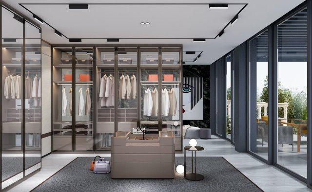 modern cloakroom 3D मॉडल .c4d .max .obj .3ds .fbx .stl .blend 