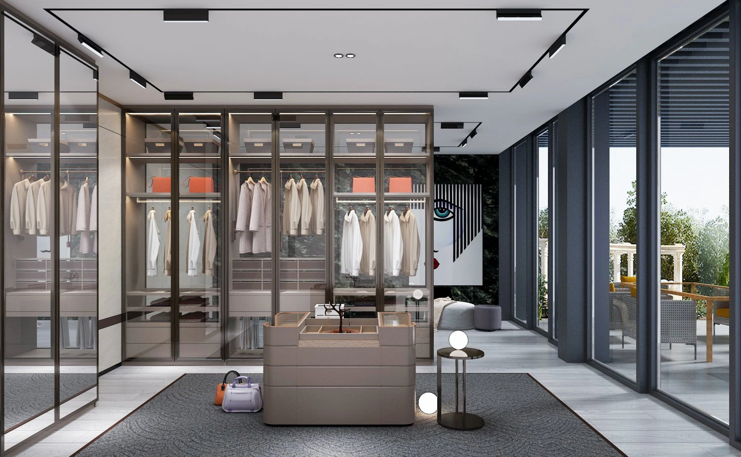 modern cloakroom 3D Model .c4d .max .obj .3ds .fbx .stl .blend 