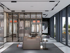 현대적인 휴대품 보관소 3D 모델