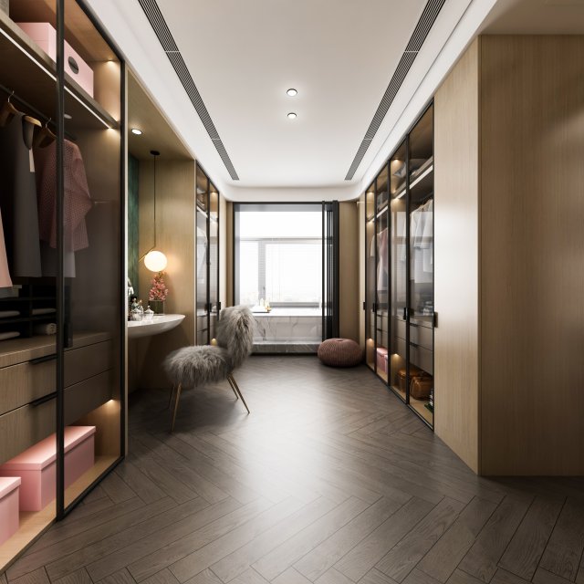 modern cloakroom Modèle 3D .c4d .max .obj .3ds .fbx .stl .blend 