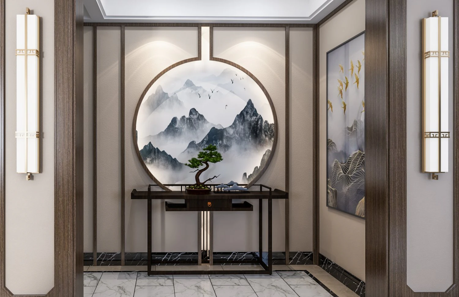 new chinese style porch 3D Model .c4d .max .obj .3ds .fbx .stl .blend