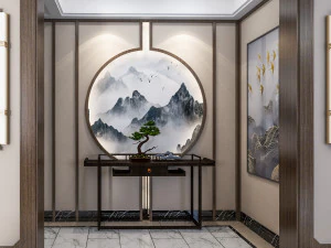 nowy ganek w stylu chińskim Model 3D