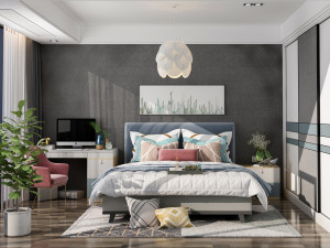 nordic bedroom 3D-Modell