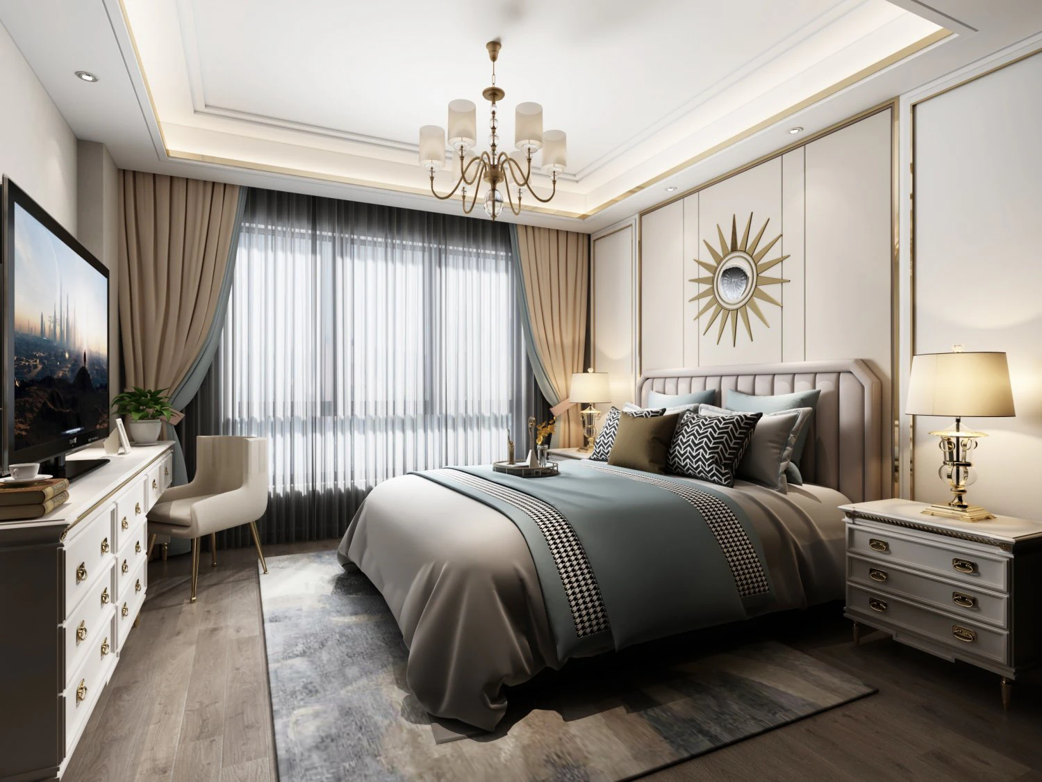 american bedroom 3D Model .c4d .max .obj .3ds .fbx .stl .blend 