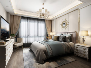 american bedroom Modèle 3D