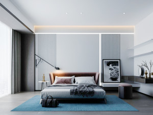 modern minimalist bedroom 3Dモデル