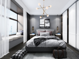 modern bedroom Modelo 3D