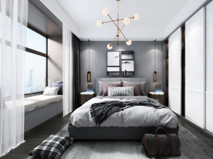 сучасна спальня 3D Модель