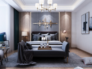 modern bedroom Modelo 3D