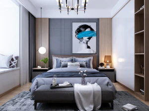 modern bedroom 3D Model