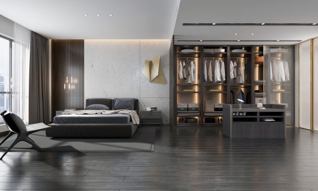 modern bedroom Modèle 3D .c4d .max .obj .3ds .fbx .stl .blend 