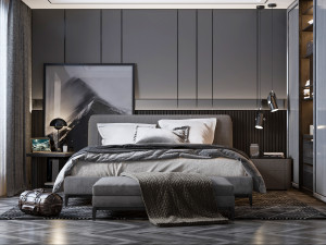modern bedroom Modèle 3D