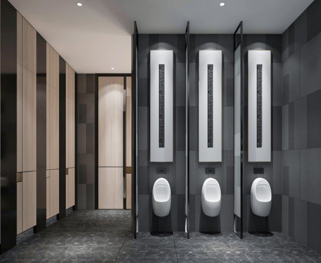 new chinese style public toilet Modèle 3D .c4d .max .obj .3ds .fbx .stl .blend 