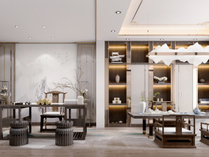 new chinese style study 3D 모델