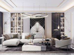 modern living room Modelo 3D