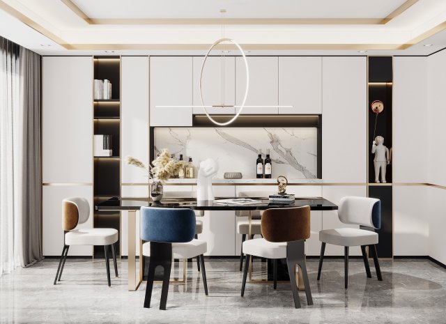 modern restaurant 3D 모델 .c4d .max .obj .3ds .fbx .stl .blend 