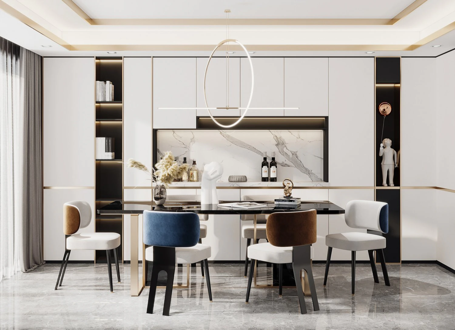 modern restaurant 3D Model .c4d .max .obj .3ds .fbx .stl .blend 
