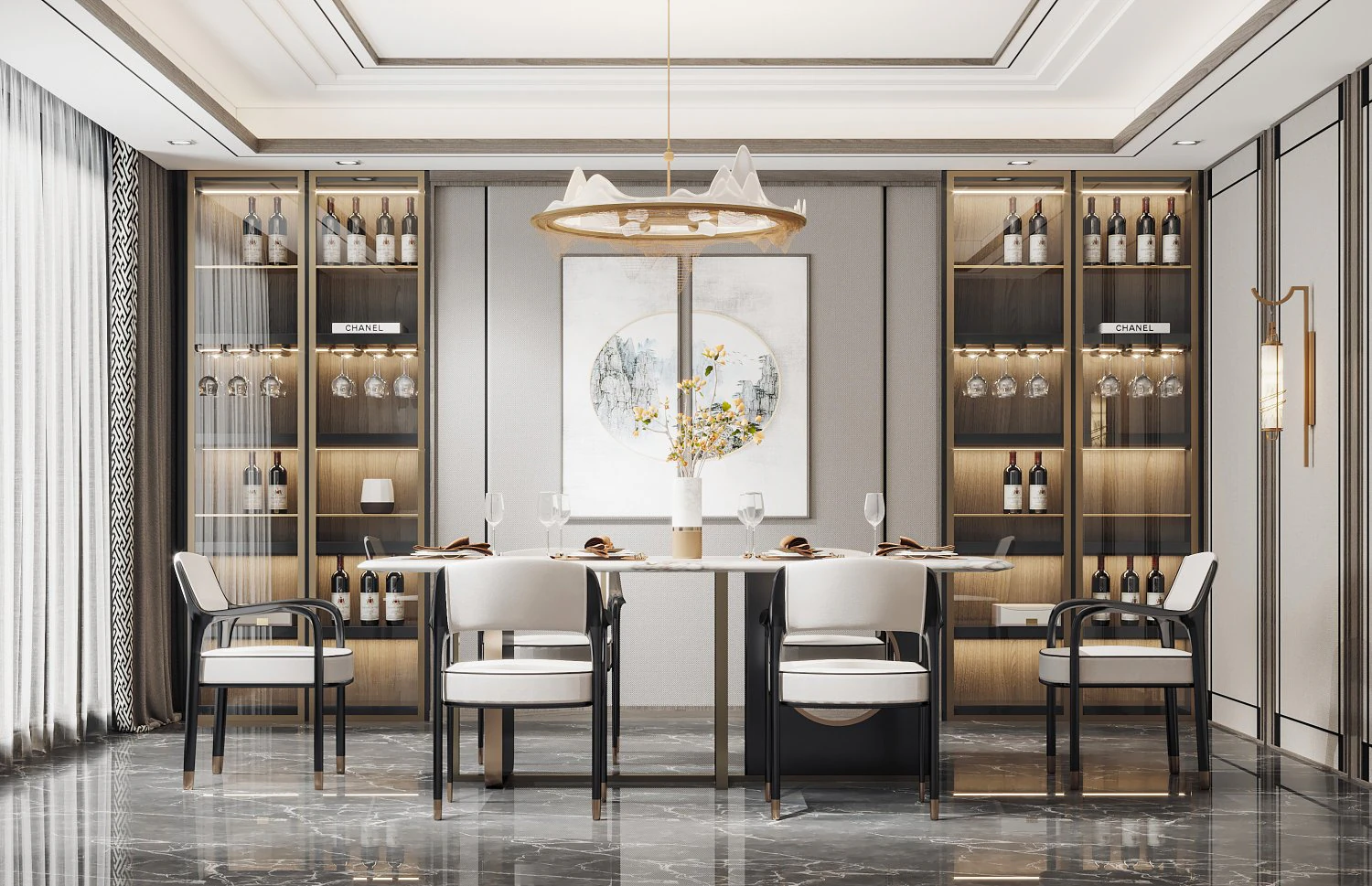 современный ресторан 3D Модель .c4d .max .obj .3ds .fbx .stl .blend 