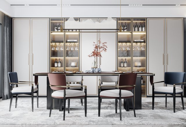modern restaurant 3D Model .c4d .max .obj .3ds .fbx .stl .blend