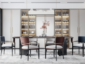 modern restaurant Modello 3D