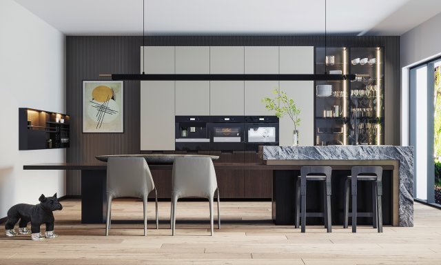 modern kitchen Modelo 3D .c4d .max .obj .3ds .fbx .stl .blend