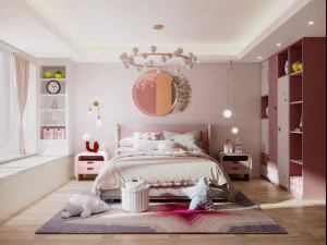 modern childrens room 3D Model