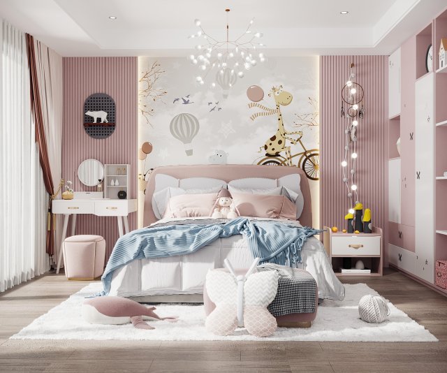 modern childrens room Modèle 3D .c4d .max .obj .3ds .fbx .stl .blend 