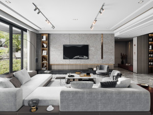 modern living room 3D Model
