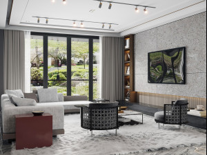 modern living room Modelo 3D