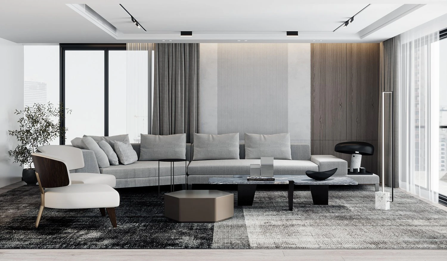 modern living room 3D Model .c4d .max .obj .3ds .fbx .stl .blend 