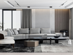 modern living room 3D Model