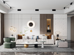 modern living room 3D Model